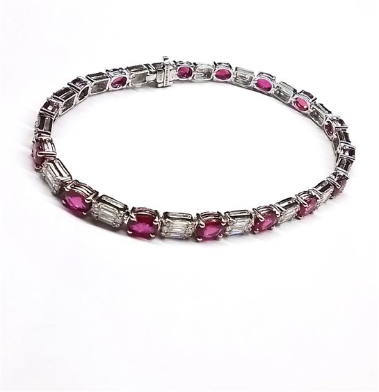 Pulsera Crivelli Mujer RUBINO in Oro blanco Rubino 6.5 Ct 390-BA0520B-D-W RB 6.5 - 390-BA0520B-D-W RB 6.5